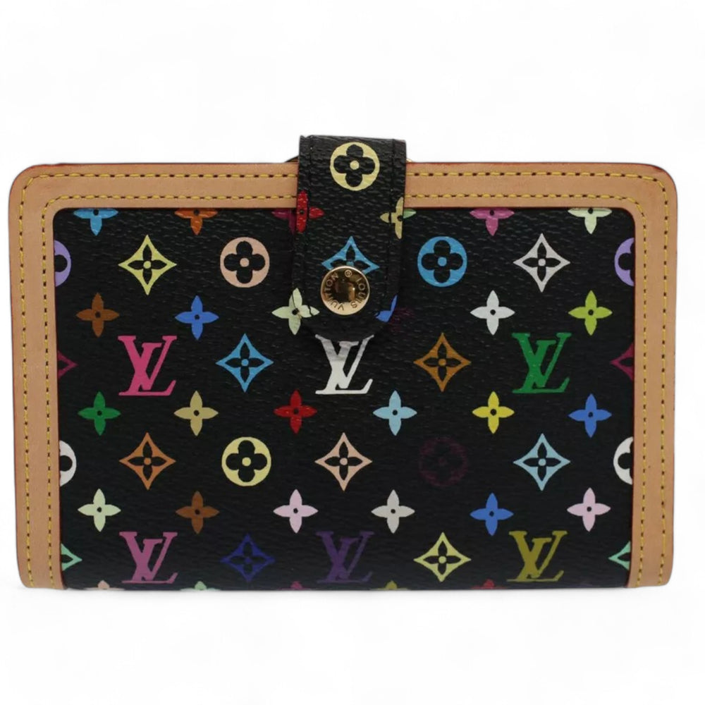 Louis Vuitton Portefeuille Viennois Wallet Multicolor Black Bifold Women's