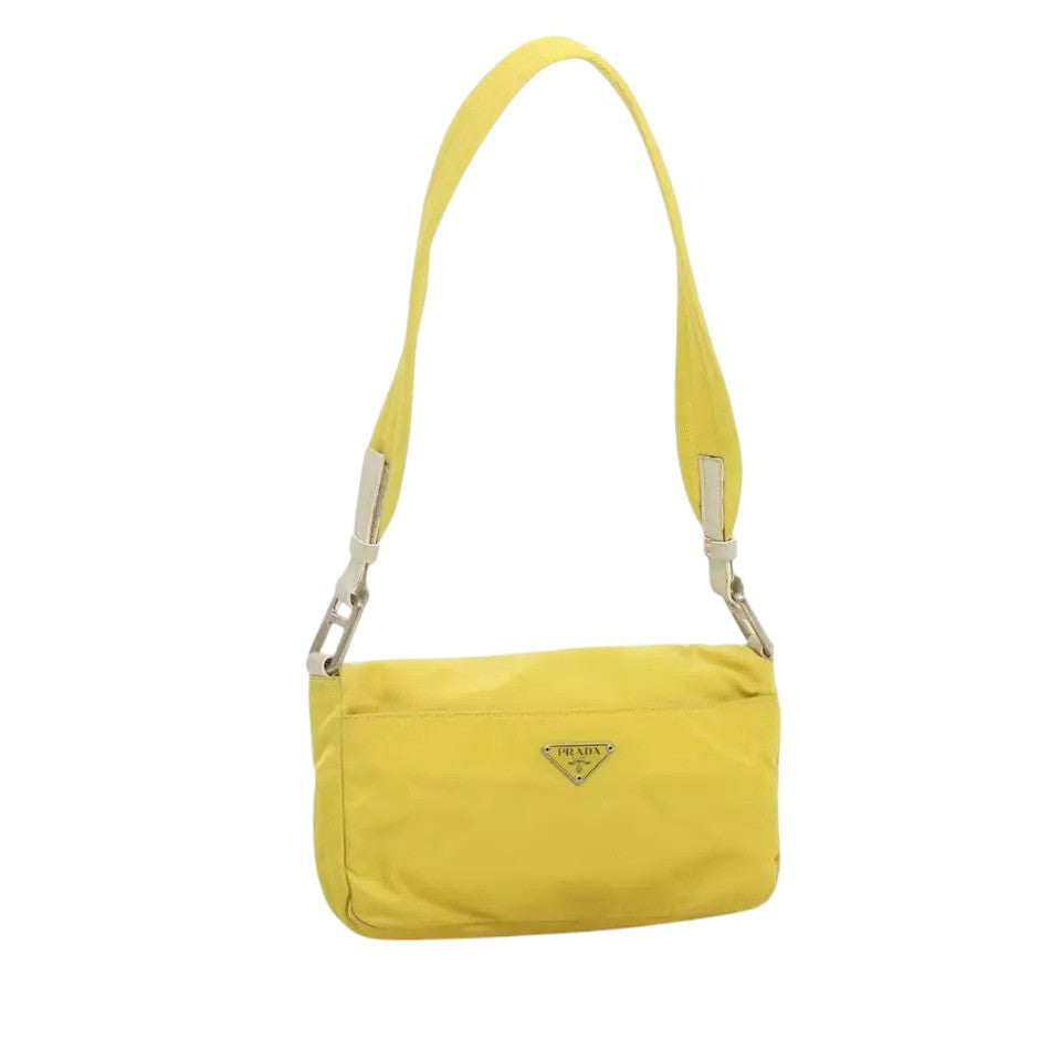 Prada Shoulder Bag Nylon Yellow Women