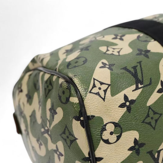 Louis Vuitton Camouflage Takashi Murakami Speedy 35 Handbag Women's Monogram Canvas