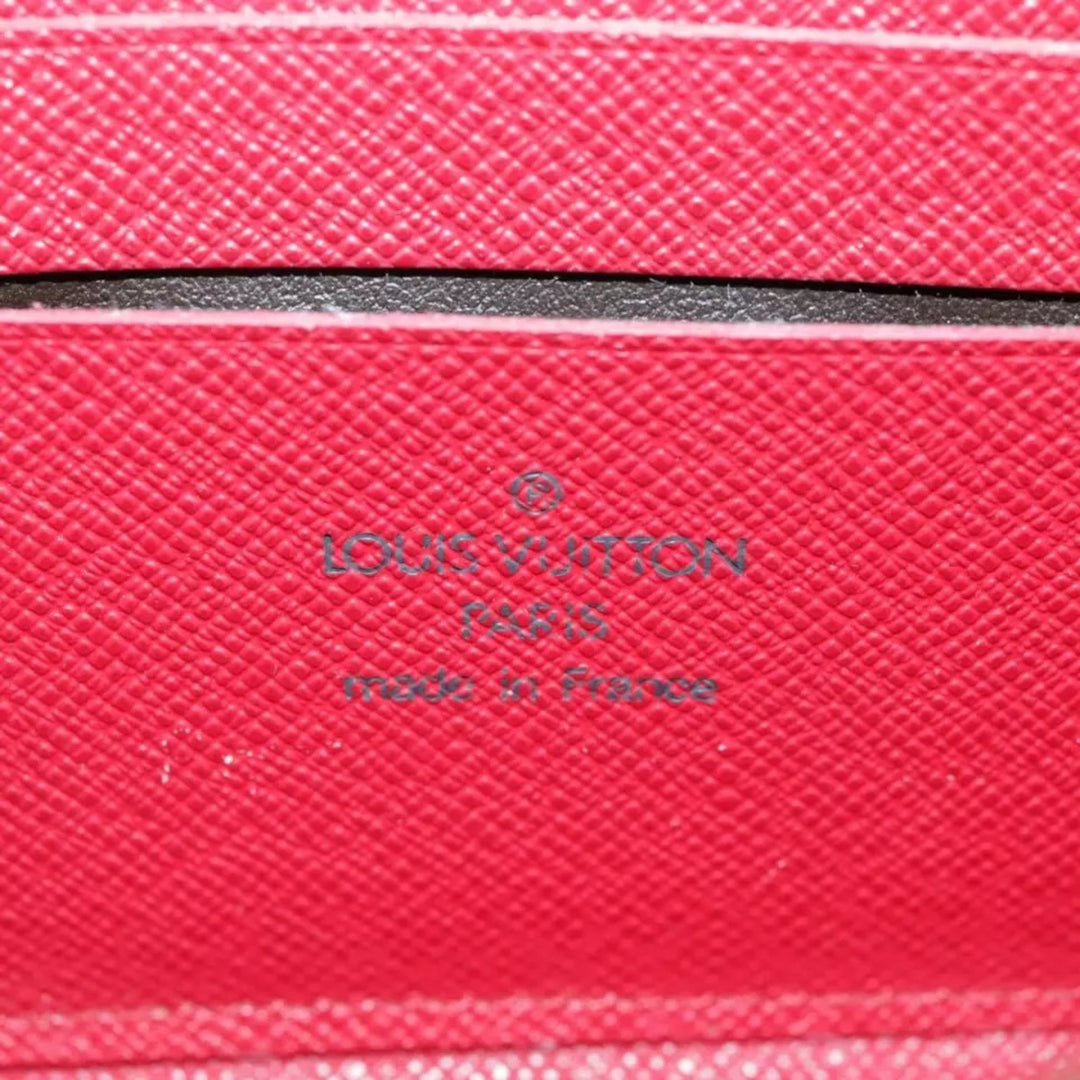 Louis Vuitton Vintage Monogram Cherry Zip Long Wallet Women Brown Red