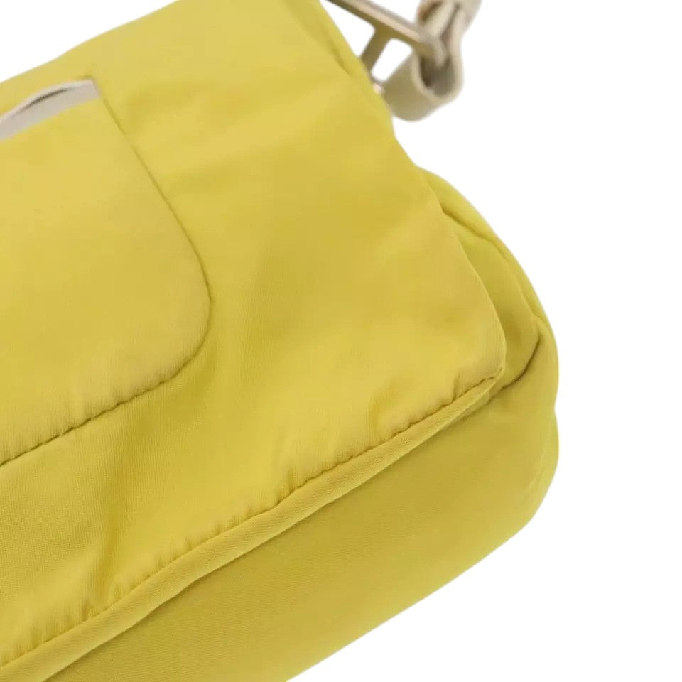 Prada Shoulder Bag Nylon Yellow Women