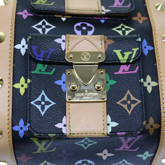 Louis Vuitton Monogram Multicolor Keepall 45 Boston Bag Black Women's Handbag with Dust Bag and Keys