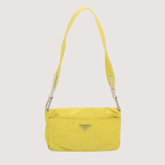 Prada Shoulder Bag Nylon Yellow Women