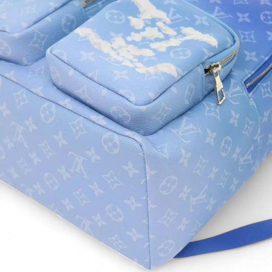 Louis Vuitton Monogram Clouds Backpack Blue Multi Pocket Mens Bag