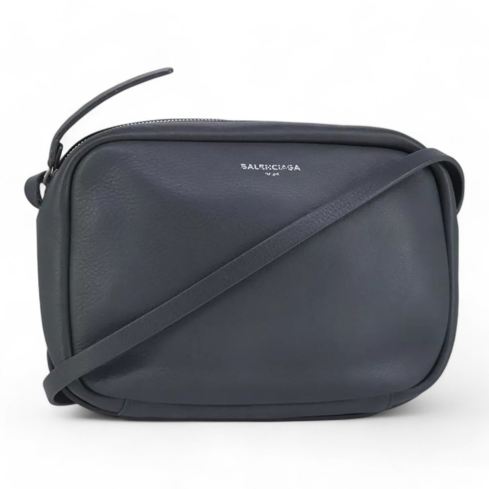 Balenciaga Everyday Camera S Shoulder Bag Leather Gray for Women