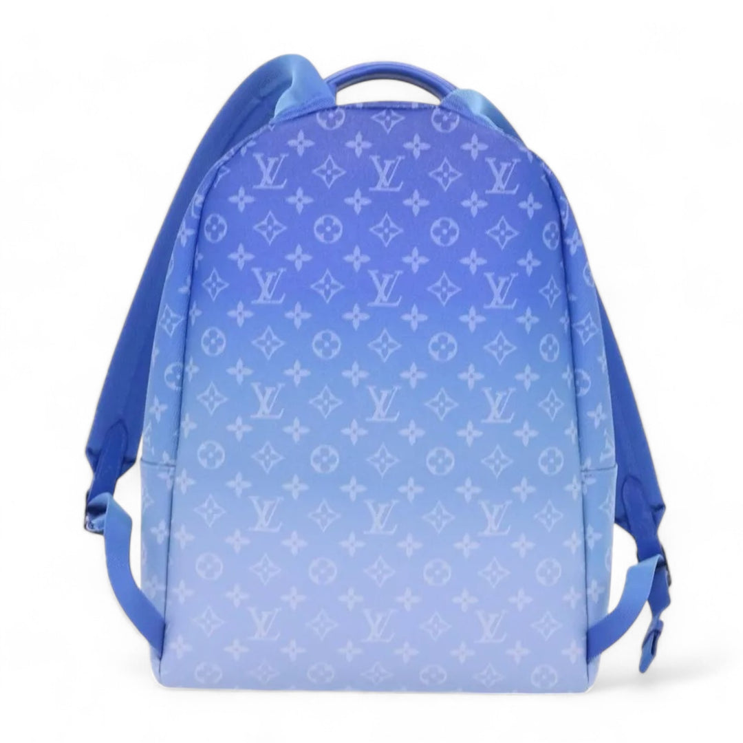 Louis Vuitton Monogram Clouds Backpack Blue Multi Pocket Mens Bag