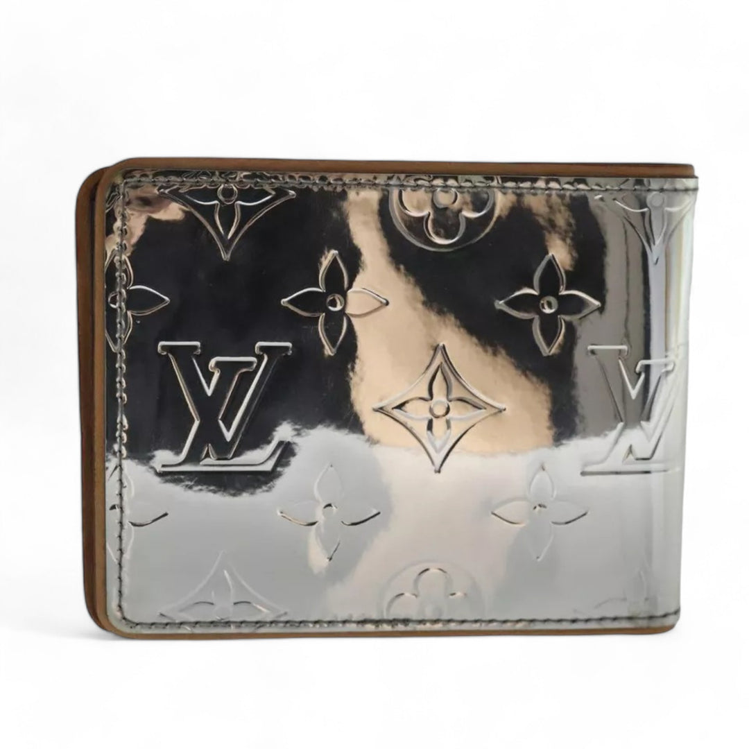 Louis Vuitton Silver Monogram Canvas Bifold Men's Wallet Gift Box Included