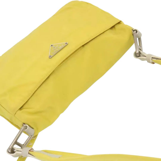 Prada Shoulder Bag Nylon Yellow Women