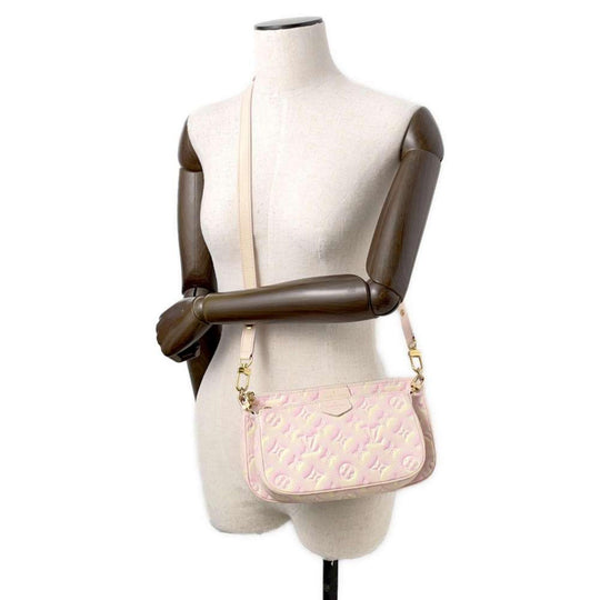 Louis Vuitton Multi Pochette Accessoires Monogram Empreinte Leather Pink