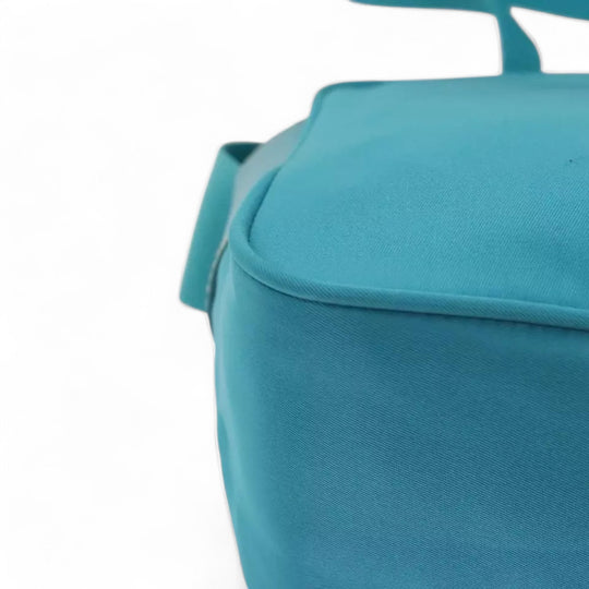 Prada Shoulder Bag Nylon Turquoise Blue Silver Unisex