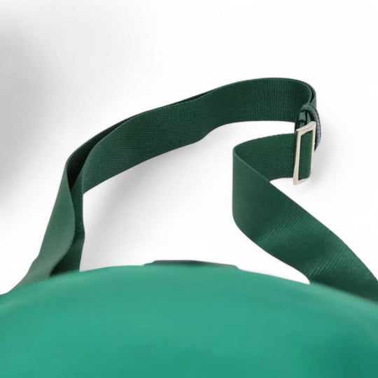 Prada Shoulder Bag Nylon Green Silver Unisex Adjustable Strap Made in Italy