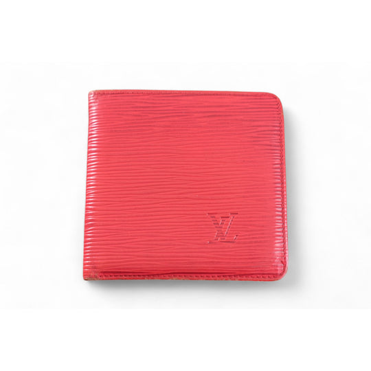 Louis Vuitton Marco Epi Leather Bifold Wallet Red Unisex