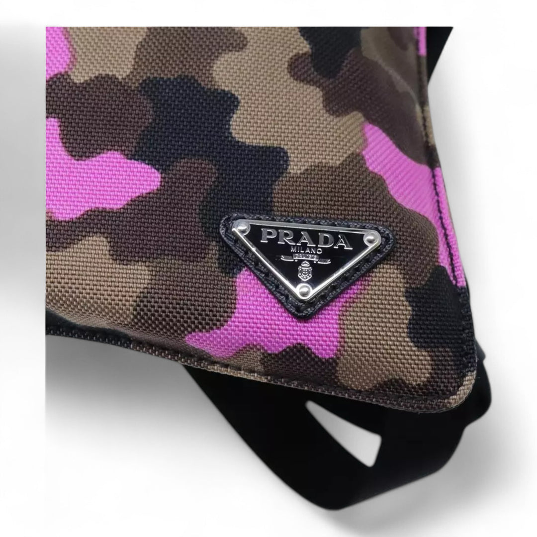 Prada Camouflage Pink Shoulder Bag Nylon Crossbody Bag