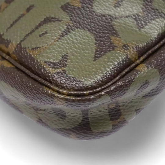 Louis Vuitton Monogram Graffiti Pochette Accessoires Khaki Pouch Bag Women's Handbag