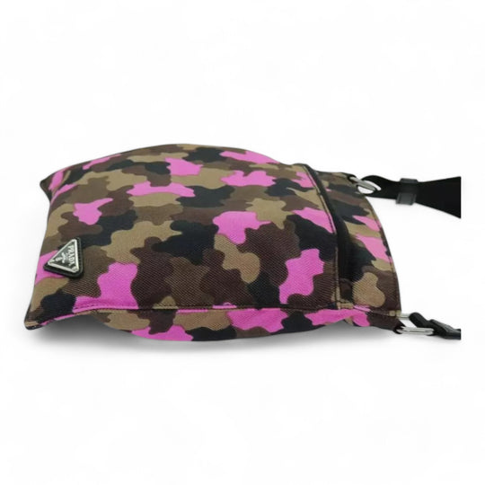 Prada Camouflage Pink Shoulder Bag Nylon Crossbody Bag