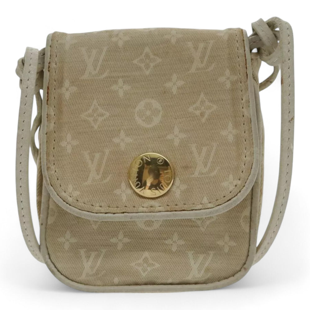 Louis Vuitton Monogram Mini Pochette Cancoon Shoulder Bag Dunne Beige Women Crossbody Purse