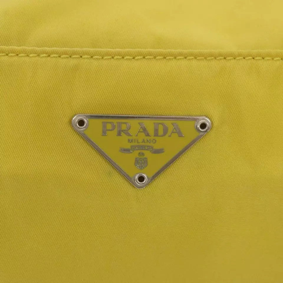 Prada Shoulder Bag Nylon Yellow Women