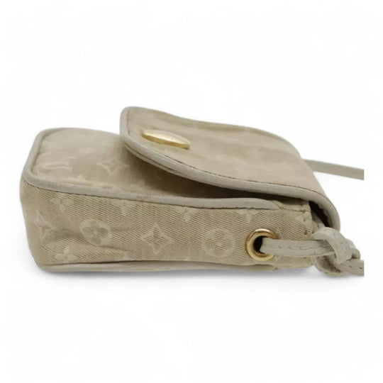 Louis Vuitton Monogram Mini Pochette Cancoon Shoulder Bag Dunne Beige Women Crossbody Purse