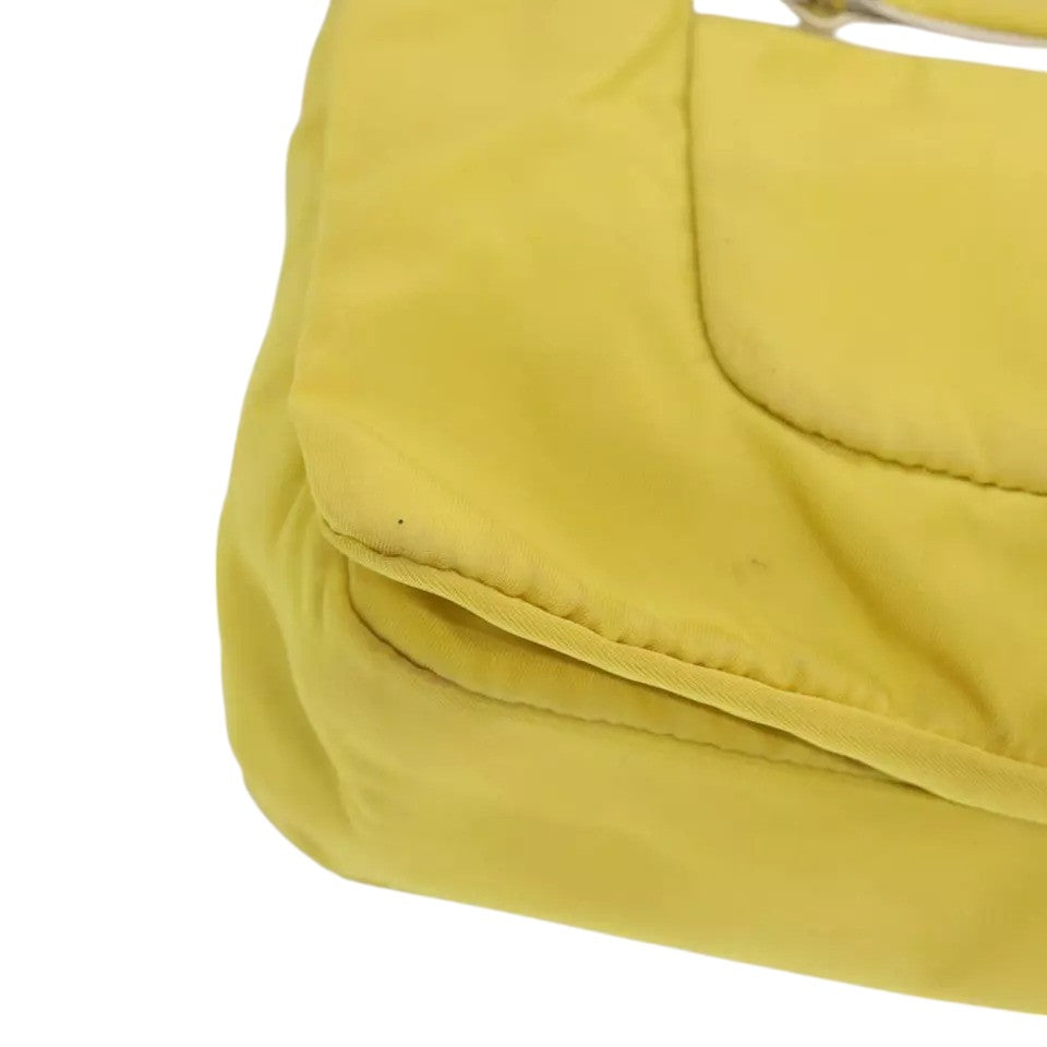 Prada Shoulder Bag Nylon Yellow Women