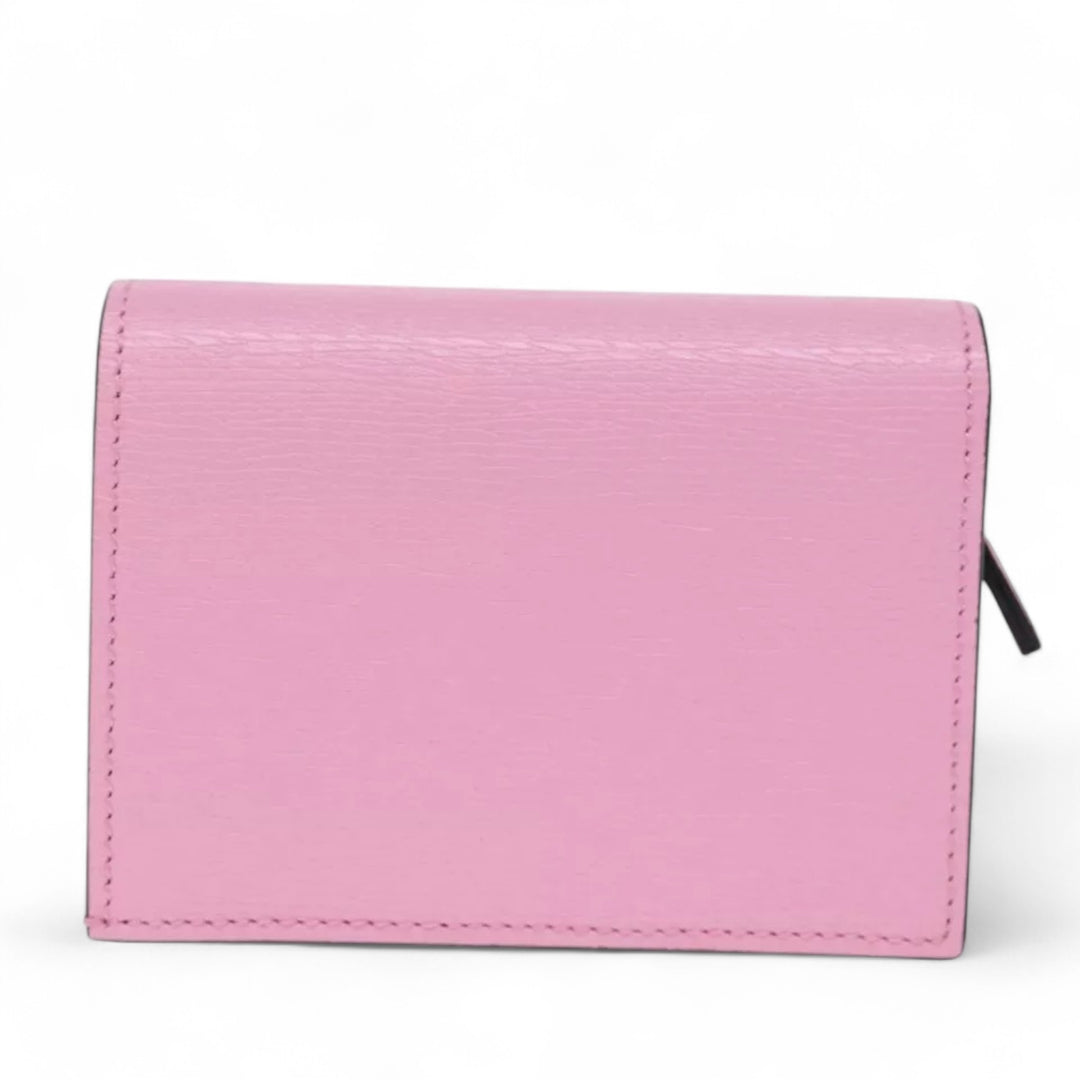 Gucci Bananya Wallet Pink Leather Bifold Compact Box Dust Bag Included