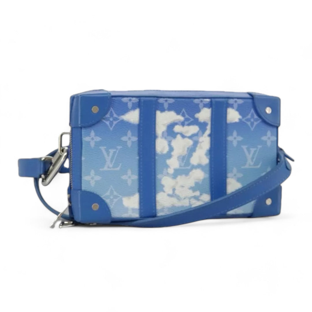 Louis Vuitton Monogram Clouds Soft Trunk Wallet Shoulder Bag Blue White Unisex