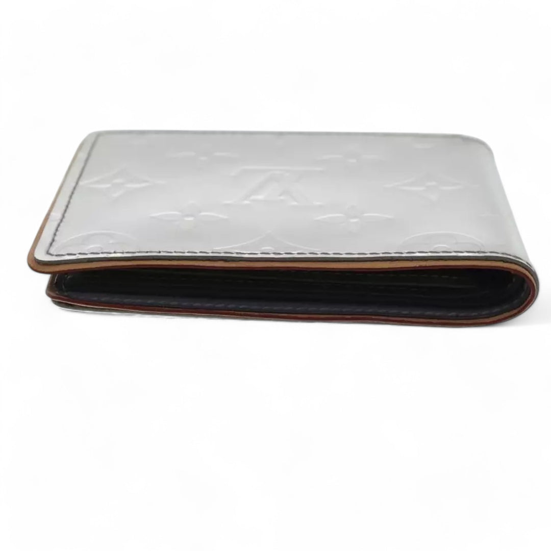 Louis Vuitton Silver Monogram Canvas Bifold Men's Wallet Gift Box Included