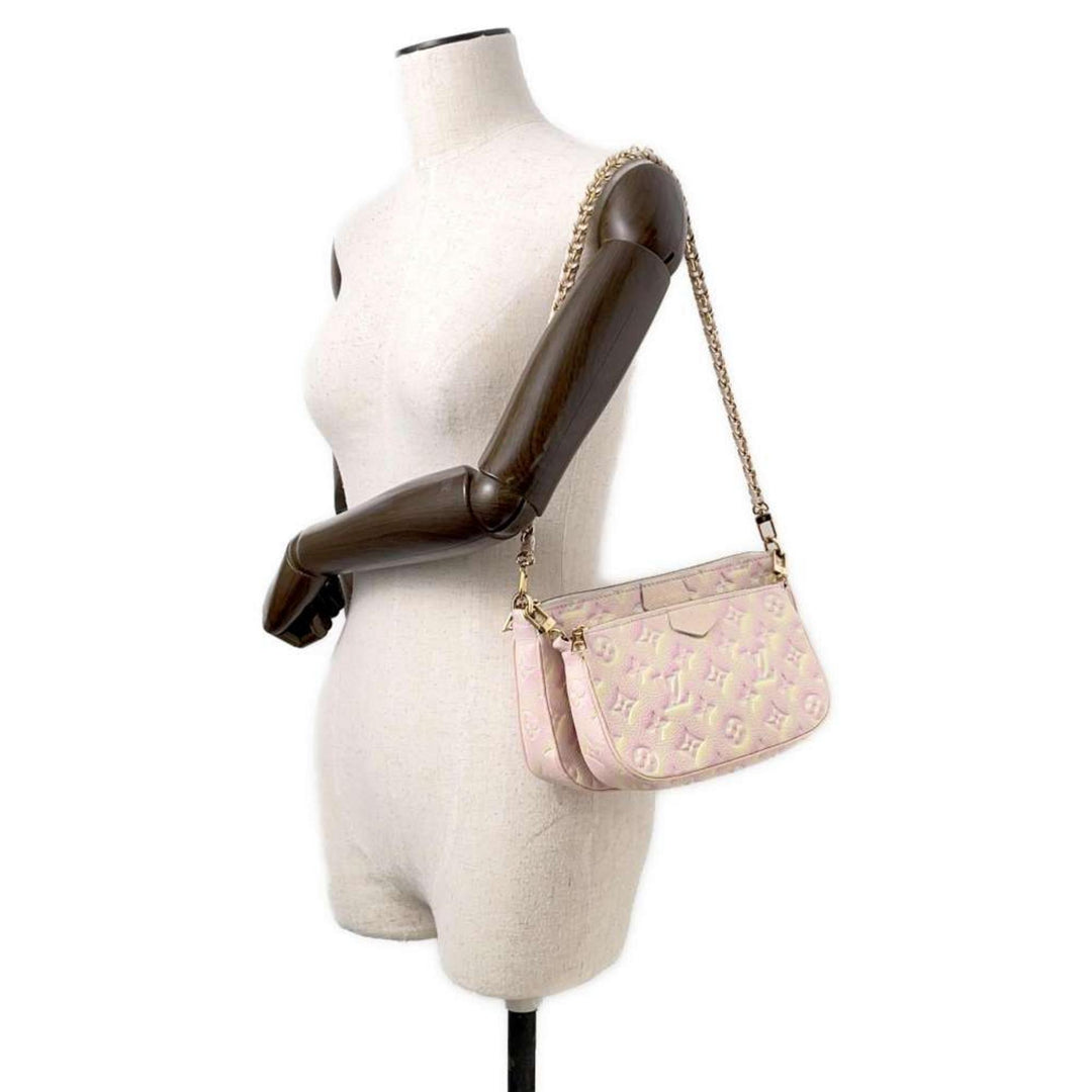 Louis Vuitton Multi Pochette Accessoires Monogram Empreinte Leather Pink