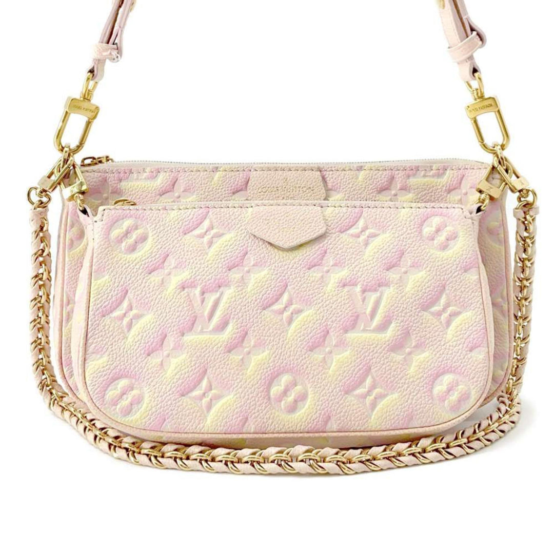 Louis Vuitton Multi Pochette Accessoires Monogram Empreinte Leather Pink