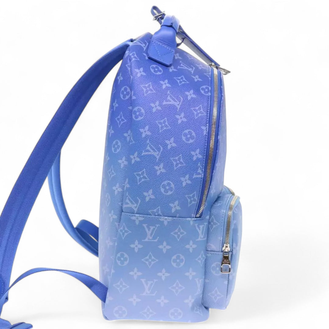 Louis Vuitton Monogram Clouds Backpack Blue Multi Pocket Mens Bag