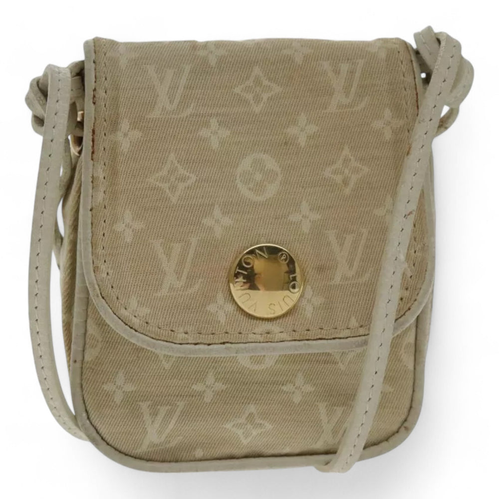 Louis Vuitton Monogram Mini Pochette Cancoon Shoulder Bag Dunne Beige Women Crossbody Purse