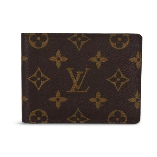 Louis Vuitton Monogram PorteFeuille Multipull Bifold Men's Wallet Brown