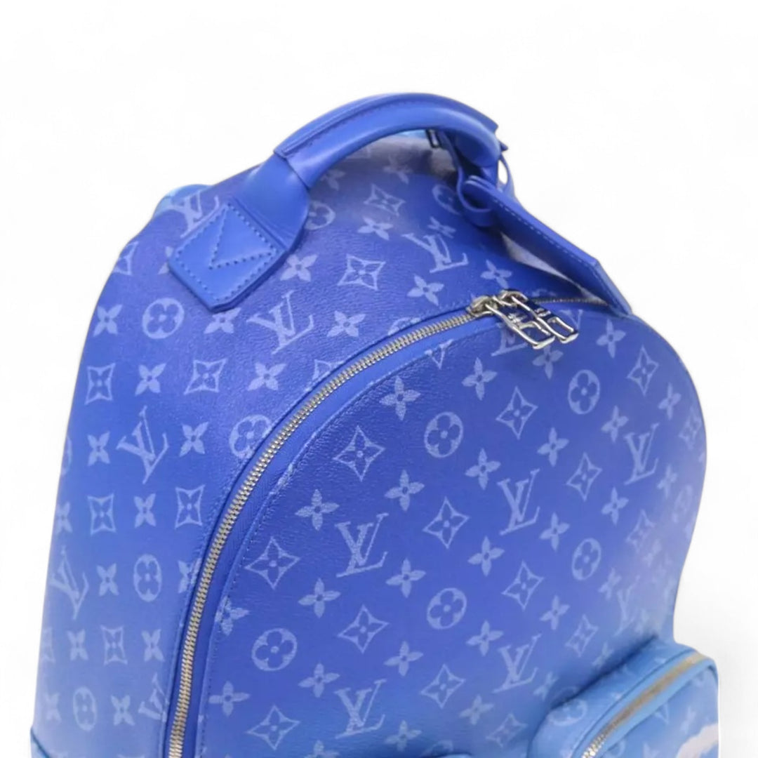 Louis Vuitton Monogram Clouds Backpack Blue Multi Pocket Mens Bag