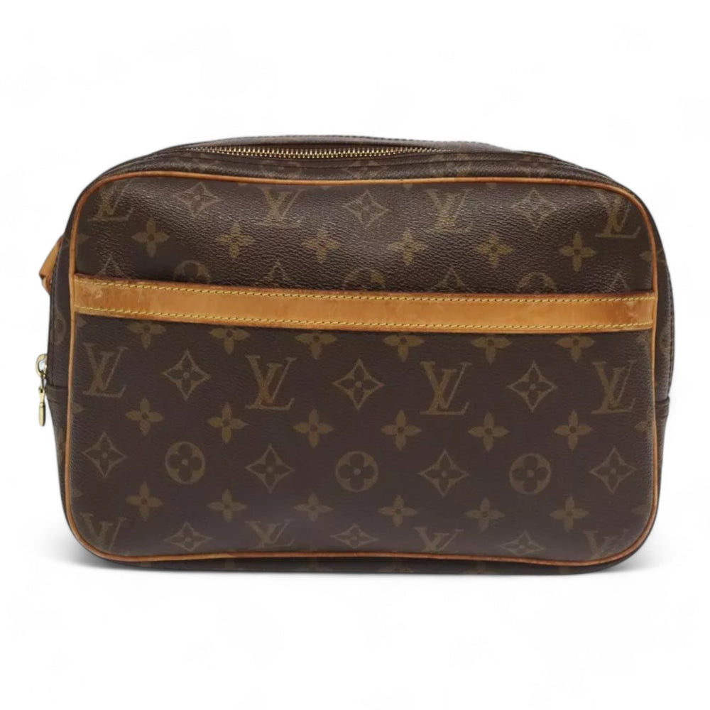 Louis Vuitton Vintage Monogram Reporter PM Shoulder Bag Brown Unisex