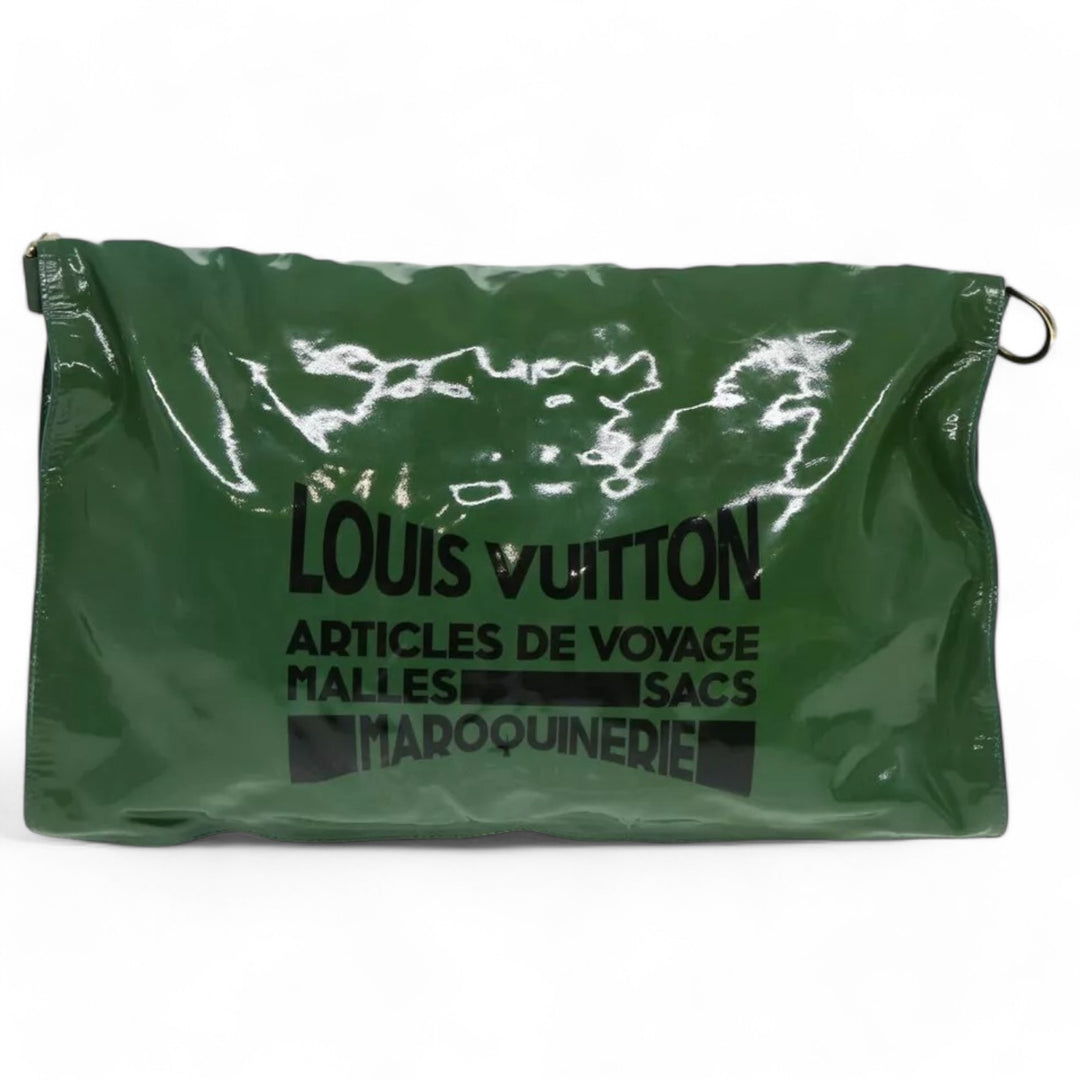 Louis Vuitton Vintage Busu Shoulder Bag Enamel Green Women's Handbag