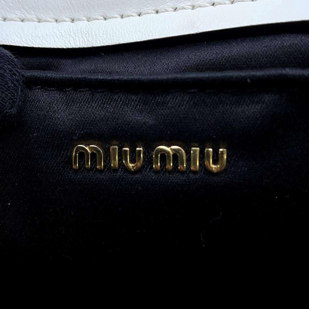 MIUMIU Leather White Handbag Preloved