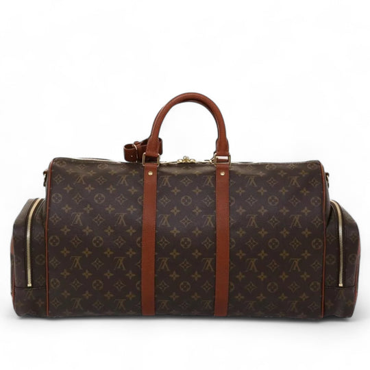 Louis Vuitton Monogram NBA Gym Bag Boston Bag 2way Brown Unisex Travel Duffle Bag with Shoulder Strap and Lock