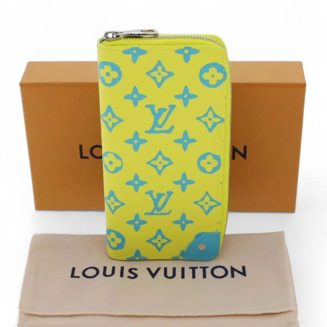 Louis Vuitton Playground Zippy Wallet Vertical Yellow Monogram Canvas Men’s Long Wallet Spring Summer 2023 Collection