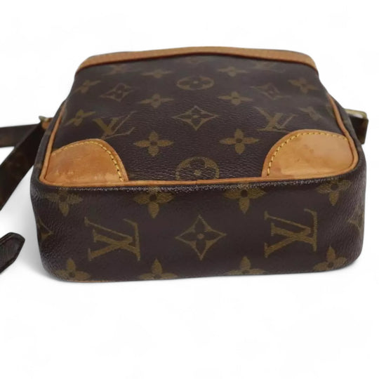 Louis Vuitton Vintage Monogram Danube Shoulder Crossbody Handbag Brown Unisex