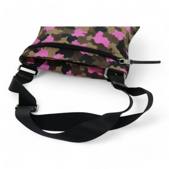 Prada Camouflage Pink Shoulder Bag Nylon Crossbody Bag