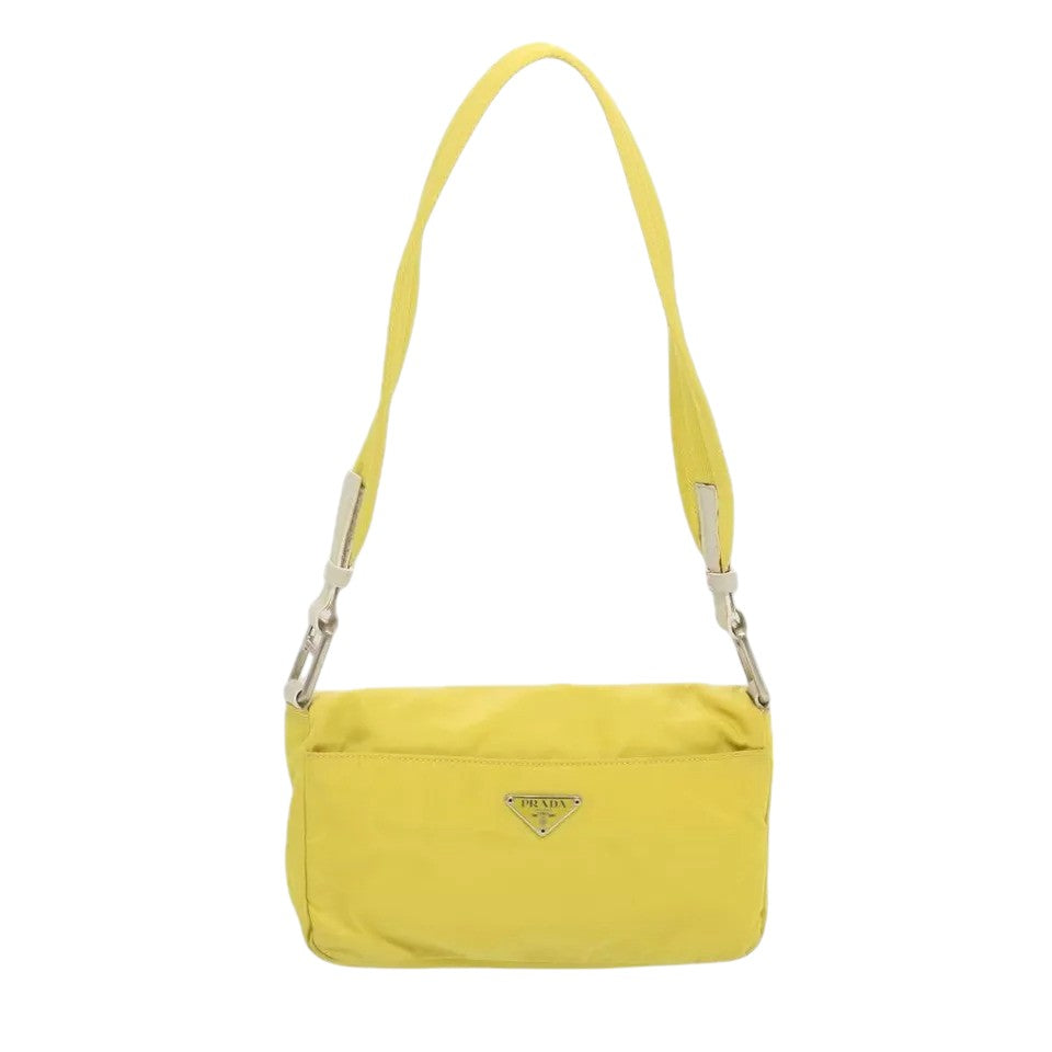 Prada Shoulder Bag Nylon Yellow Women