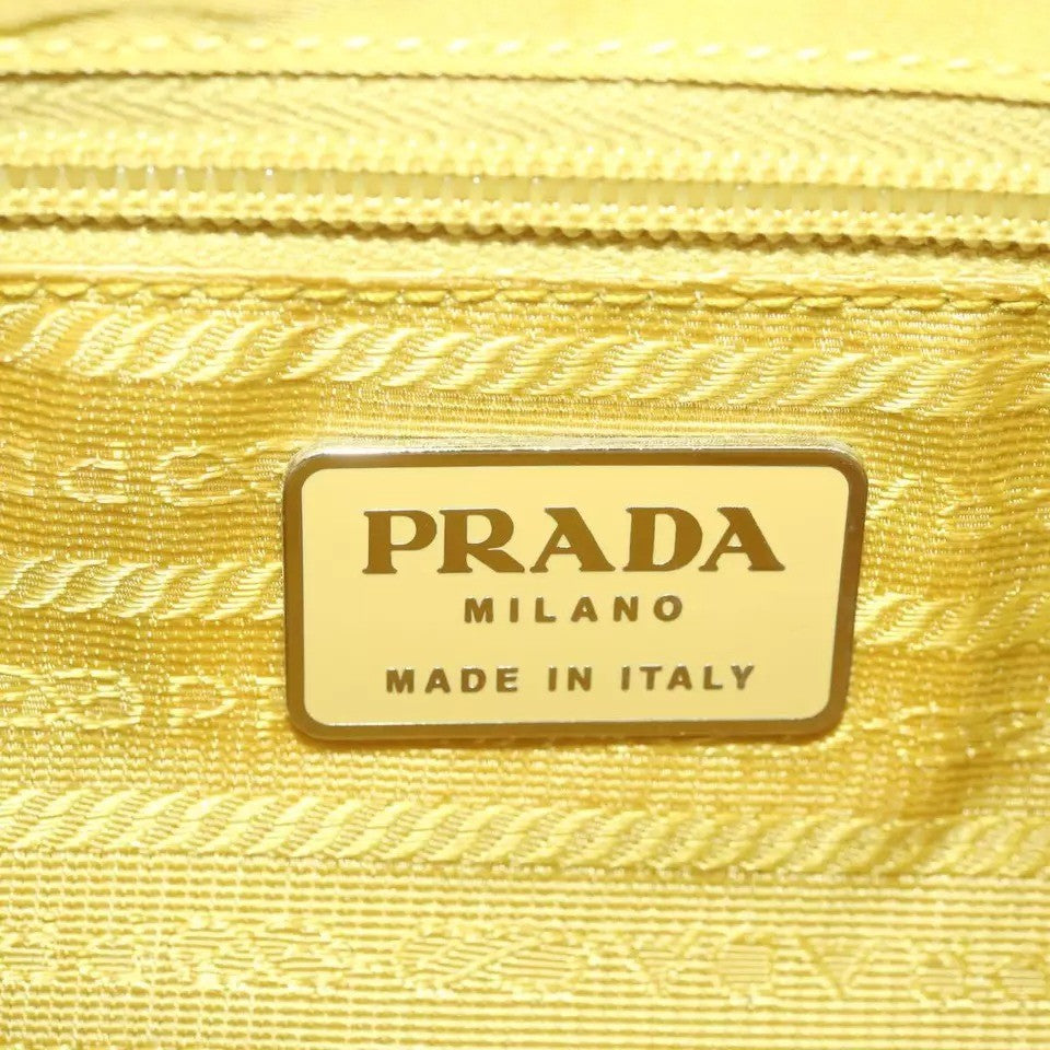 Prada Shoulder Bag Nylon Yellow Women