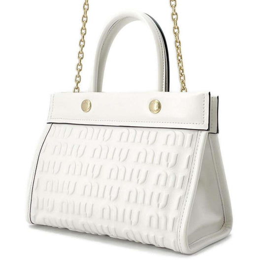 MIUMIU Leather White Handbag Preloved