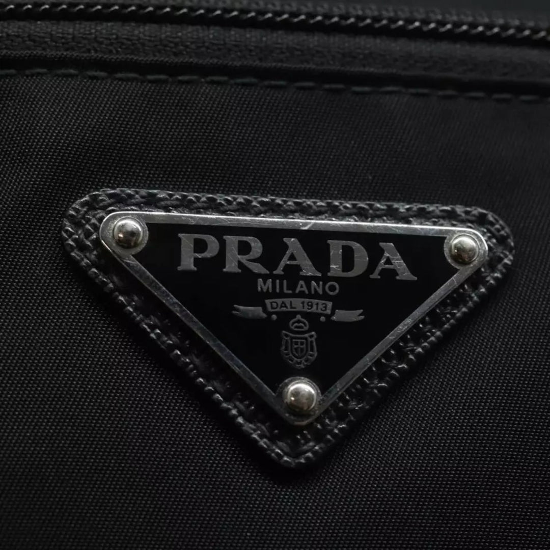 Prada Waist Bag Nylon Black Unisex Belt Bag Adjustable Strap