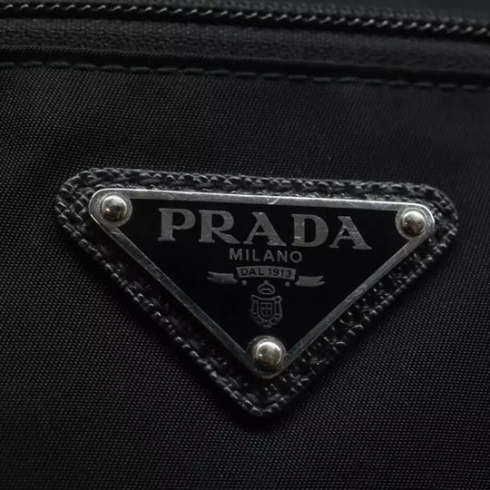 Prada Waist Bag Nylon Black Unisex Belt Bag Adjustable Strap