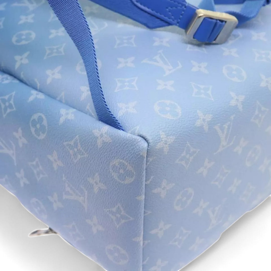 Louis Vuitton Monogram Clouds Backpack Blue Multi Pocket Mens Bag