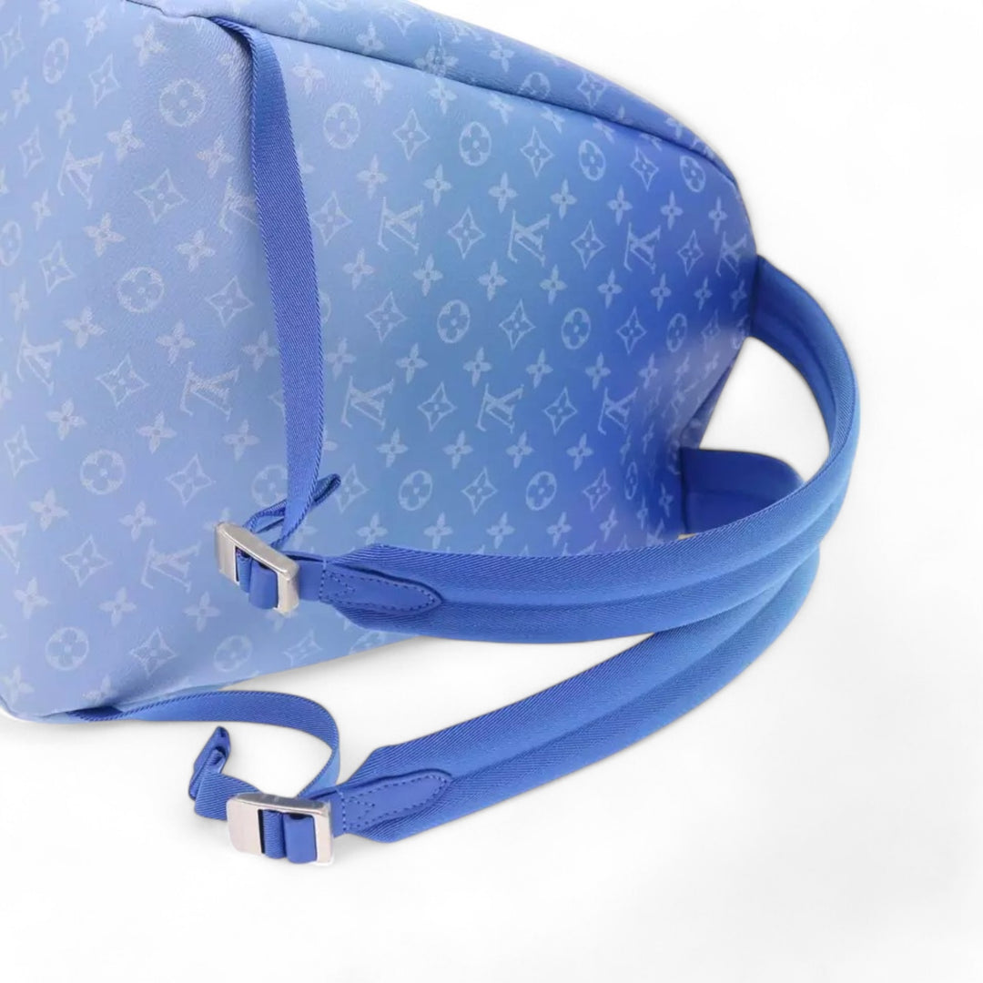 Louis Vuitton Monogram Clouds Backpack Blue Multi Pocket Mens Bag