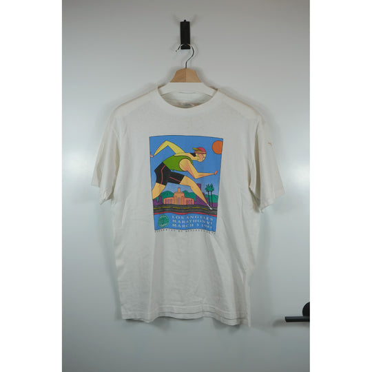 Vintage 1991 Los Angeles Marathon T-shirt Presented by Mercedes-Benz - Medium