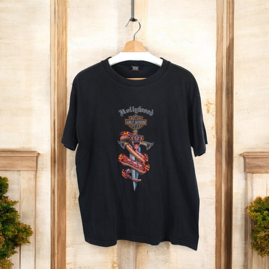 Harley-Davidson Hollywood Snake and Sword Graphic T-Shirt - Large