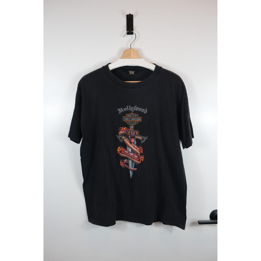 Harley-Davidson Hollywood Snake and Sword Graphic T-Shirt - Large