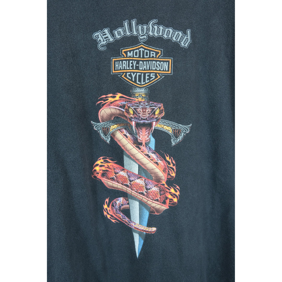 Harley-Davidson Hollywood Snake and Sword Graphic T-Shirt - Large